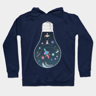 Milky way light bulb - Kawaii Hoodie